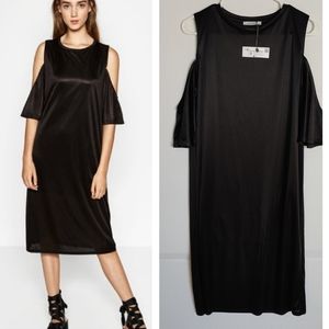 NWT Black cold shoulder dress